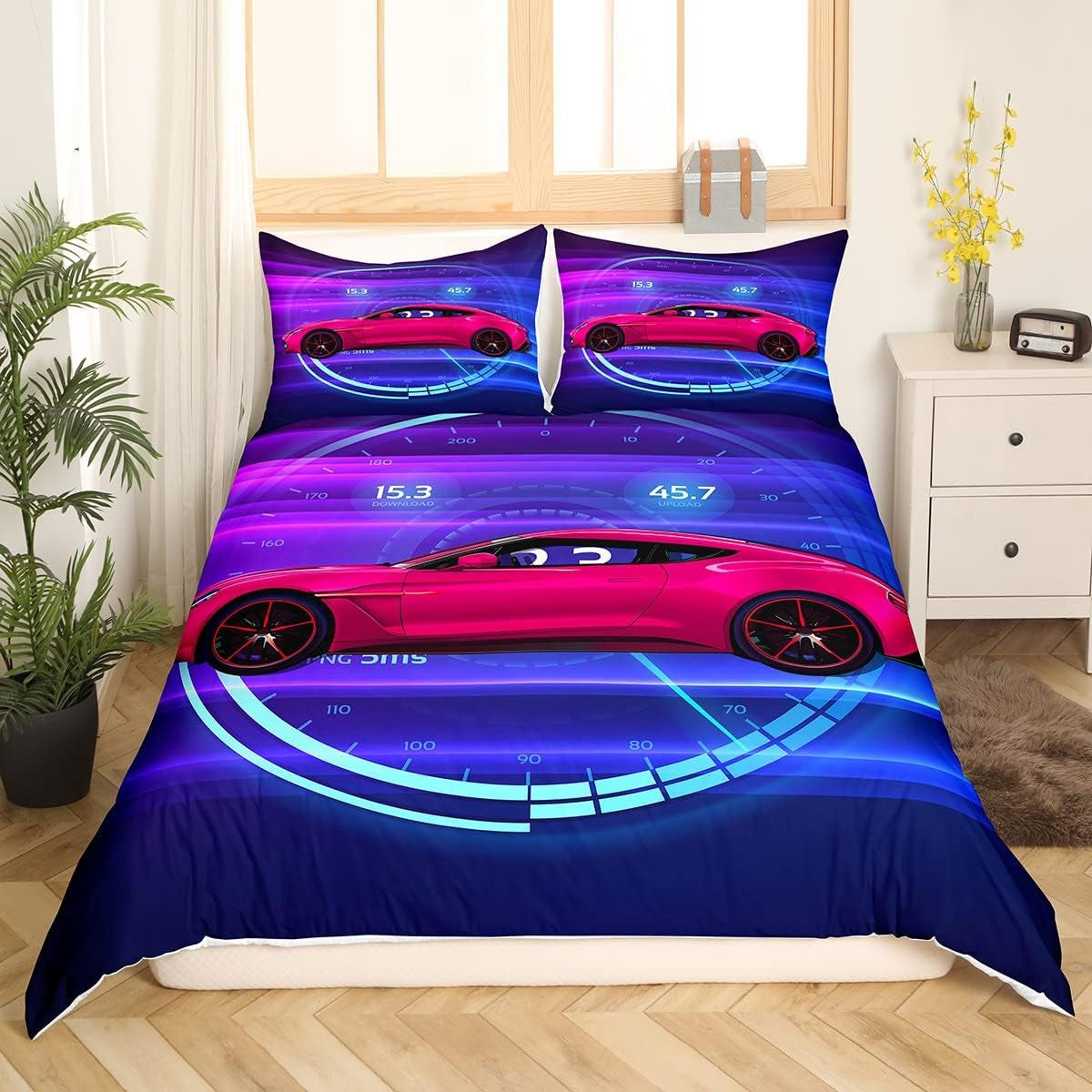 Jungen Cartoon Povlečení do auta 135X200,Kinder Bau Fahrzeuge Tröster Abdeckung Für Kind Kleinkind Teens,Dinosaurier Bettbezug,Traktor Maschinerie Bagger Bettdecke Abdeckung,Lkw Autos Bedtuffen Naty Shop Multi 8 220*240+