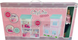 City Life - Villetta se 3 pokoji a příslušenstvím Velikost složeného setu 61 X 40 X 78 cm Domky pro panenky Naty Shop