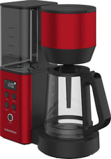 Digitální espresso kávovar s filtrem GRUNDIG KM8440, červený, 1000 W, 1,25 litru