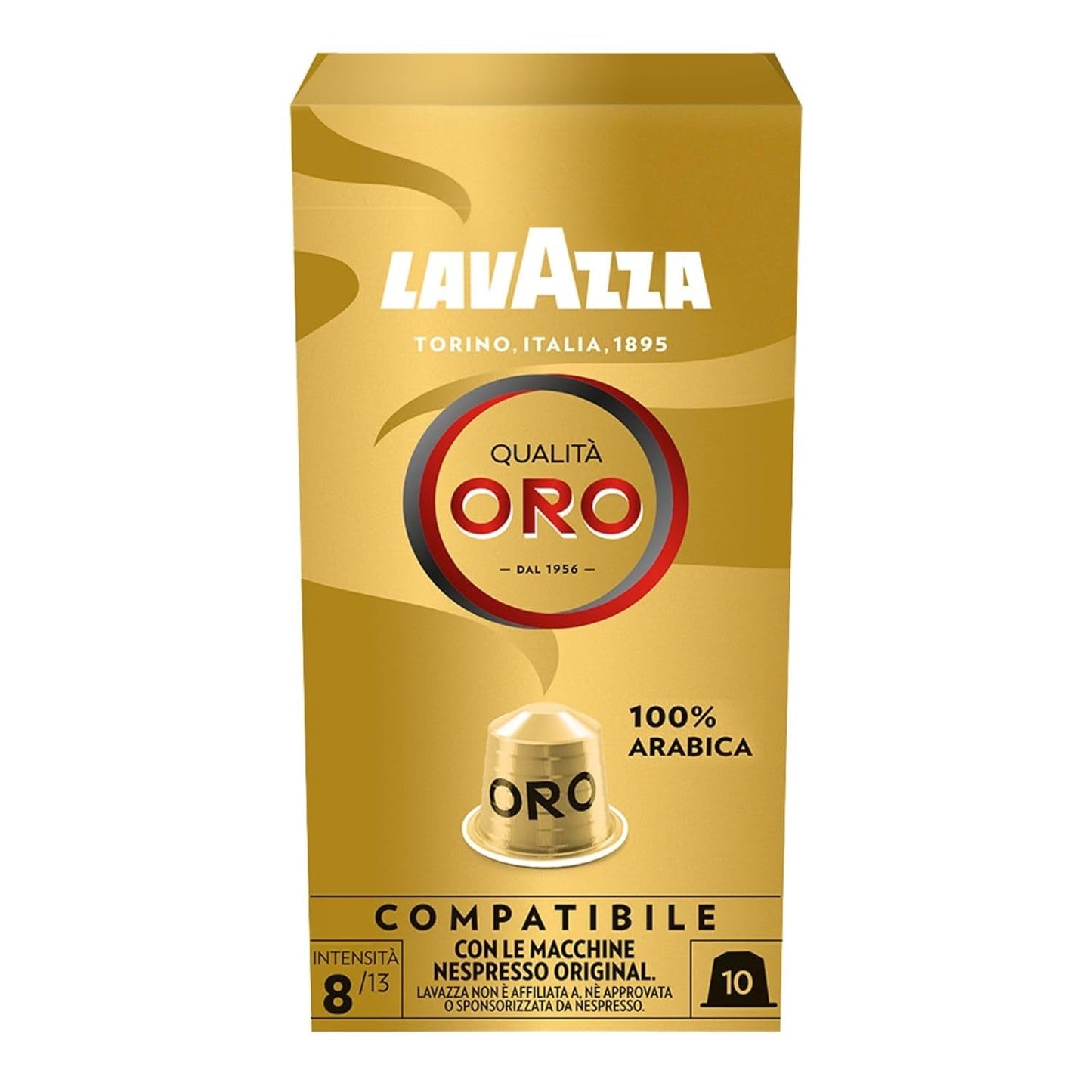 Lavazza Qualità Oro, Arabica-Bohnen s ovocně-květinovou příchutí, 10 kapslí, kompatibilní s Nespresso
