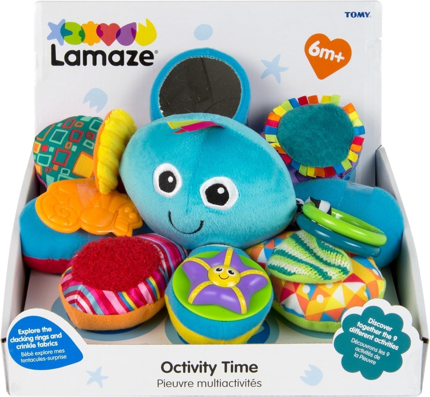 LAMAZE Octivity Time Baby Senzorická hračka, Soft Baby Play and Discovery, Chobotnice Batole Vhodné od 6 měsíců, Kluci a Holky nad 1 rok Hračky pro miminka Naty Shop