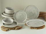 CreaTable, 23714, řada Uno Athena, 12dílná sada nádobí pro 4 osoby, sada porcelánových talířů, vhodné do myčky a mikrovlnné trouby, vyrobeno v Portugalsku