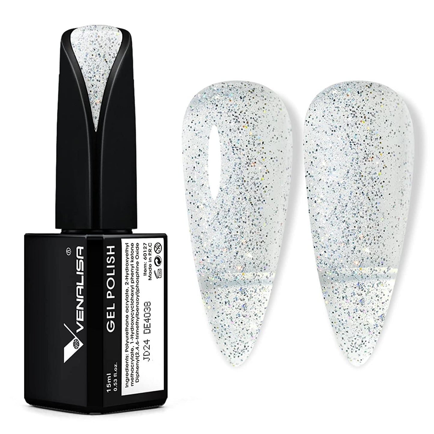 VENALISA Korálově oranžový UV lak na nehty 15 ml gelový lak na nehty pro UV lampu na nehty Průhledný gel lak na nehty Coral Orange Modely pro vlastní design nehtů