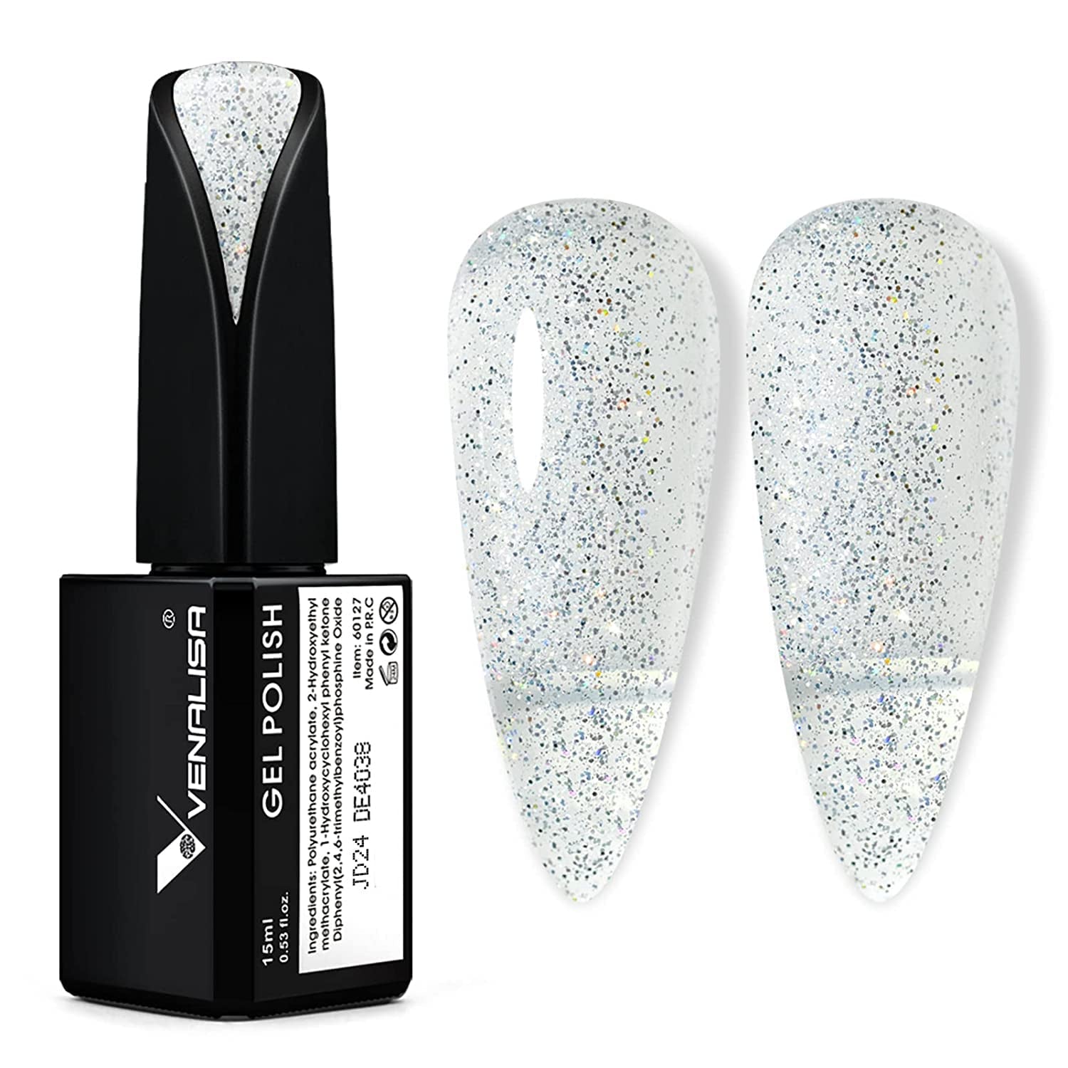 VENALISA Korálově oranžový UV lak na nehty 15 ml gelový lak na nehty pro UV lampu na nehty Průhledný gel lak na nehty Coral Orange Modely pro vlastní design nehtů