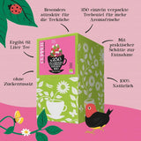 Cupper Bio ovocný čaj Brusinka Malina | Malinový čaj | 250 nebělených čajových sáčků | Velké balení | Ideální do kanceláře | Ekologické | Fair trade