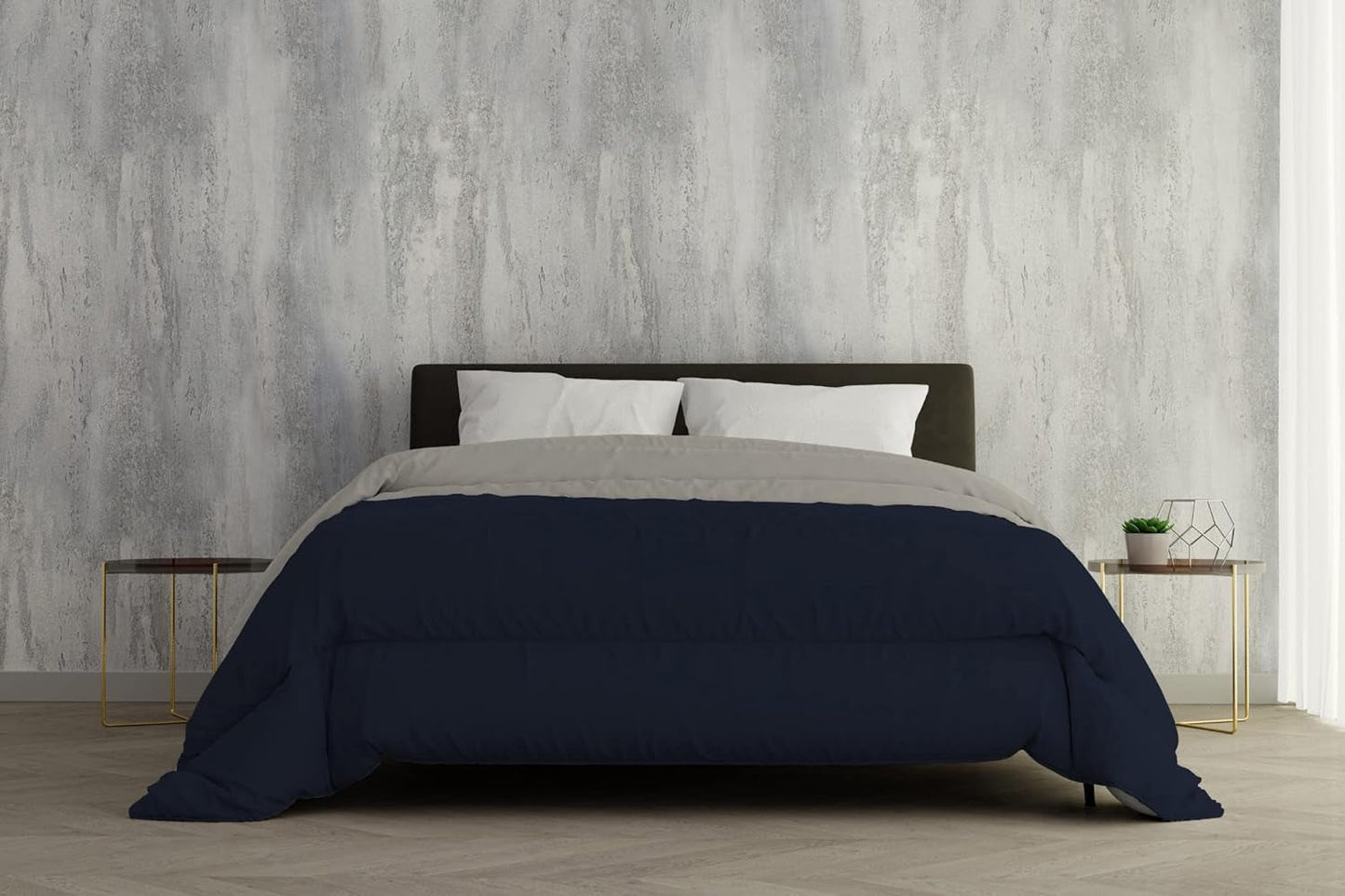 Itálie Povlečení Zimní přikrývka, světle šedá/tmavě šedá, 2 místa, 250 X 200 Cm Přikrývky a přikrývky Naty Shop Blu Scuro/Grigio Chiaro 250 X 200 Cm