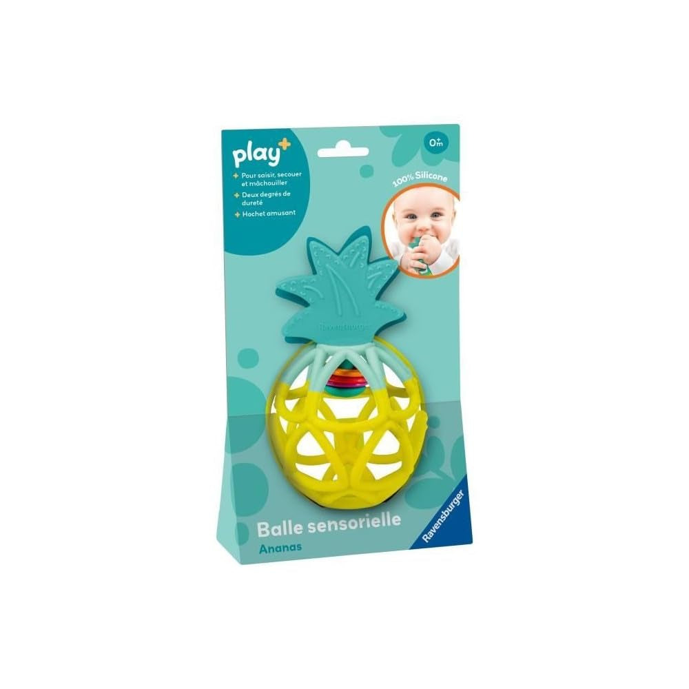 Ravensburger Play + 34013 Sensory míč, ananas, hračka pro děti od 6 měsíců, francouzská verze Baby Toys Naty Shop