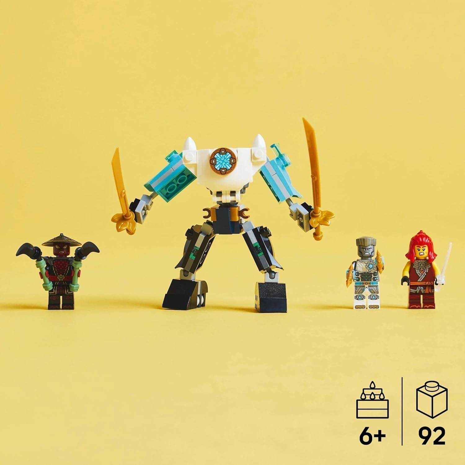 LEGO NINJAGO Zaneův akční mechanik - Hračka Ninja se 3 minifigurkami pro hraní rolí - Malá sada na stavění a hraní pro děti - Nápad na dárek pro chlapce a dívky od 6 let 71827 Stavebnice Besuche den LEGO-Store