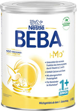 BEBA Junior 1+ mléčný nápoj od 1 roku, S HMO, Obsah bílkovin odpovídající věku, Pouze laktóza, Bez palmového oleje, Bez rybího tuku, Výživa pro batolata, Sušené dětské mléko, Balení 3 ks (3 x 800 g)