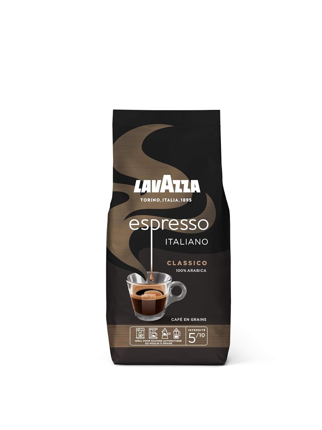 Lavazza Espresso Italiano zrnková káva, 100% Arabica Espresso, vyvážené a aromatické, 500g balení