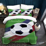 Dětské povlečení, fotbal, polyesterové mikrovlákno Povlečení dětské Naty Shop Zelená 200 X 200 Cm