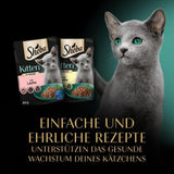 Sheba mokré krmivo pro koťata, v různých sáčcích, s lososem (MSC) a kuřecím masem v omáčce, multipack 40x85g