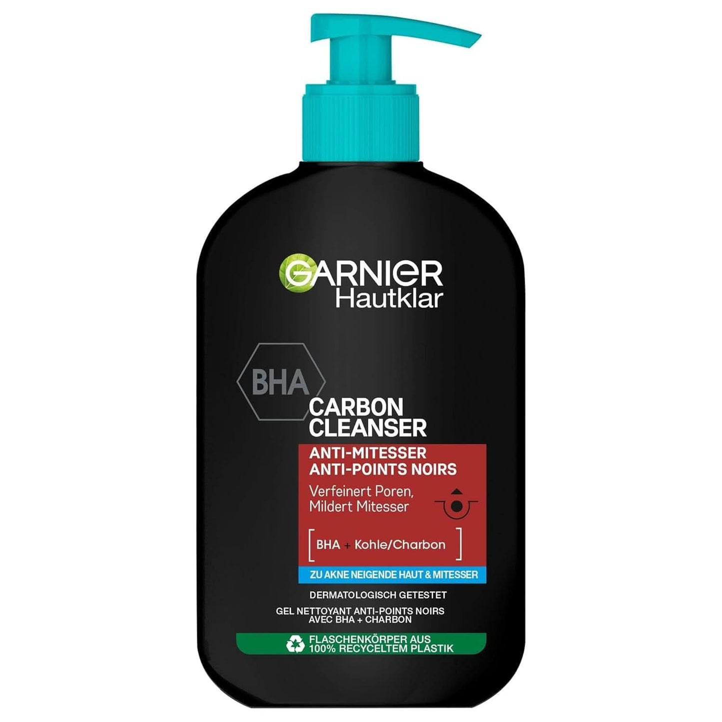 Garnier Charcoal Cleanser Čisticí gel na obličej proti černým tečkám a pupínkům 250 ml Sprcha & Bath Naty Shop