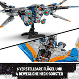 LEGO Marvel Guardians of the Galaxy: Model stavby vesmírné lodi Milano se 4 minifigurkami superhrdinů Avengers Leták pro vesmírná dobrodružství Dárek pro chlapce a dívky 76286 Stavebnice Beuche den LEGO-Store