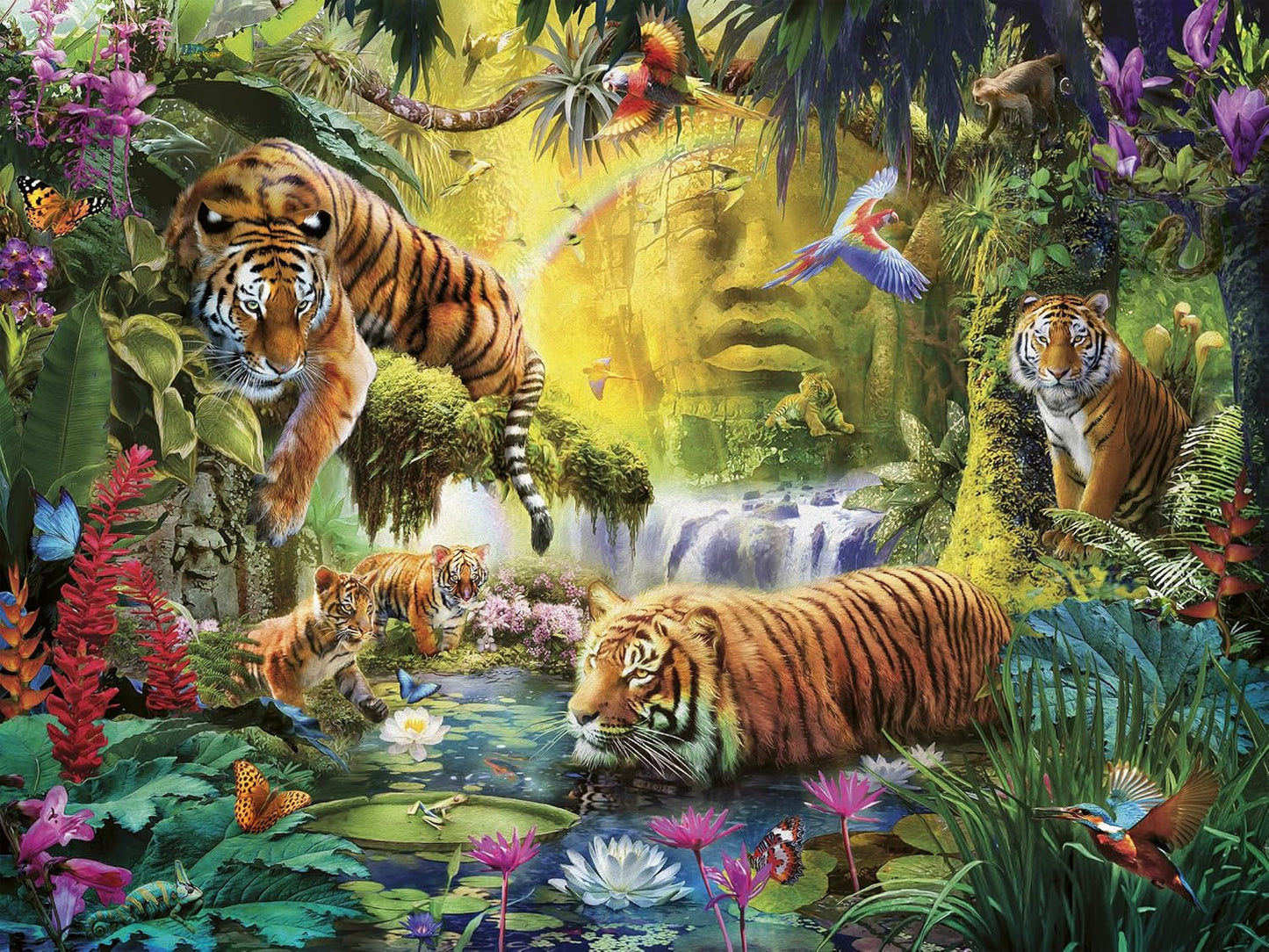 Puzzle Ravensburger 12000696 - Idyla u vodního oka - 1500 dílkové puzzle pro dospělé a děti od 14 let, puzzle s motivem tygra Puzzle Naty Shop Nový design