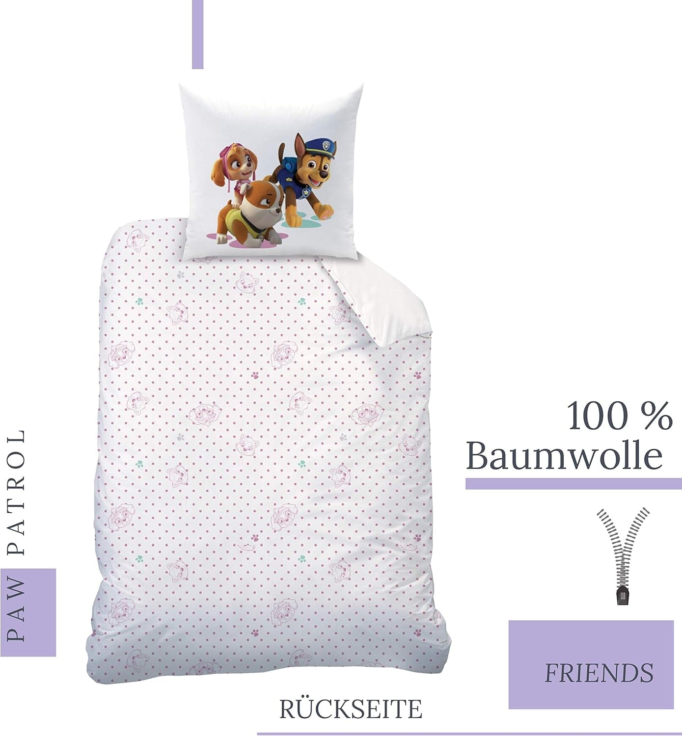 Povlečení Paw Patrol, 2 kusy, pro dívky Povlečení - dětské Naty Shop