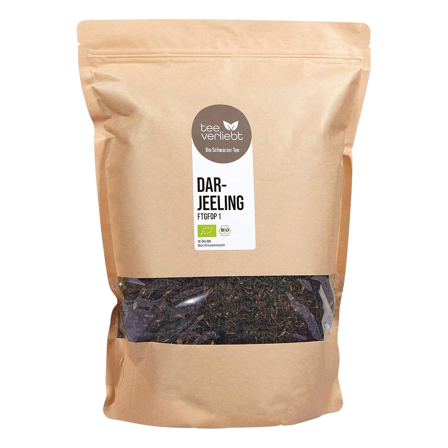 Teeverliebt - Darjeeling Bio Second Flush 1000G I Darjeeling Tea FTGFOP1 z Indie I Full Flavor Light Black Tea I 1 kg