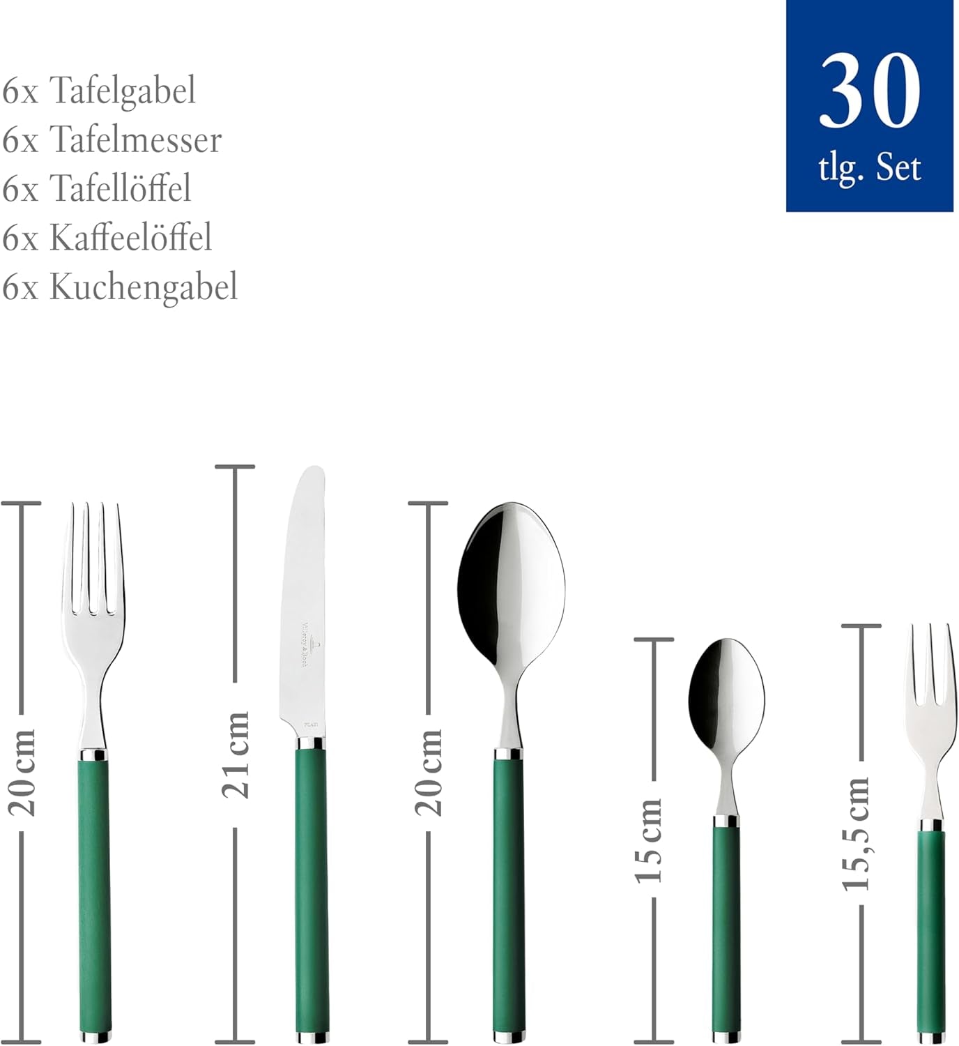 Villeroy & Boch - Sada příborů Play! Green Garden, 30 kusů Kitchen Naty Shop