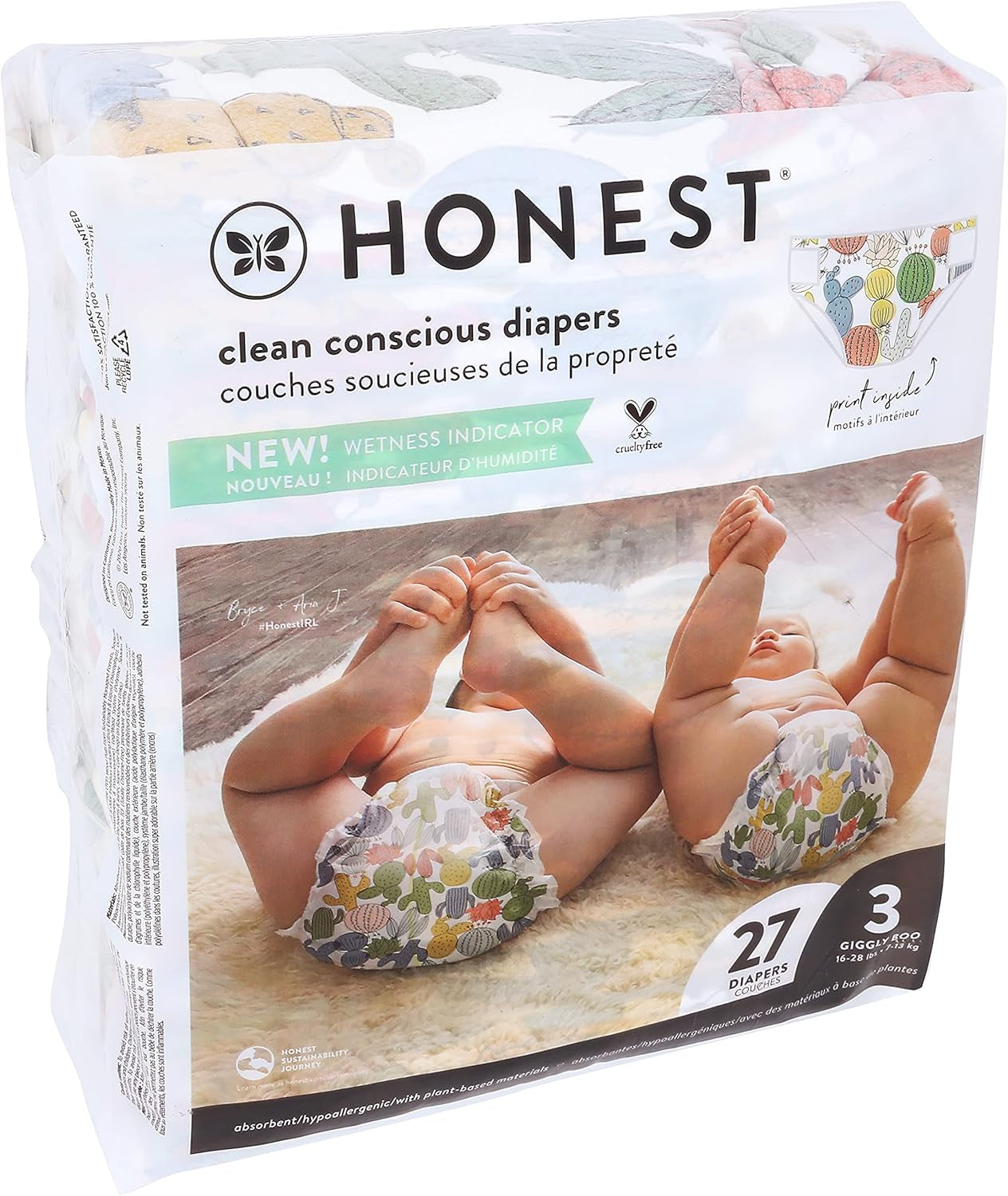 – Ekologické a vysoce kvalitní jednorázové plenky Pandas, velikost 3 (7,3–12,7 kg), 27 kusů