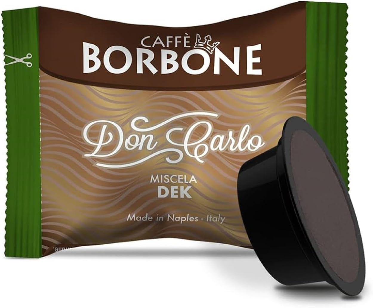 Caffè Borbone Don Carlo Dek Entkofeinierte Kaffeemischung - 50 Kapseln - Kompatibilní s Lavazza®* A Modo Mio®* Haushalts-Espressomaschinen
