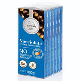 Venchi - Balení 6 kusů hořké čokolády s lískovými oříšky, 600 g - Bez přidaného cukru - Bez umělých sladidel - Bez lepku - Vegan - Tip na dárek