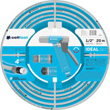 Sada zahradních hadic Cellfast Ideal, robustní, flexibilní, 4vrstvá, sprinklerová, odolná vůči UV záření a řasám, Technologie Reach, 27 bar, -20/+60° krátkodobě, 1/2 palce, 20 m