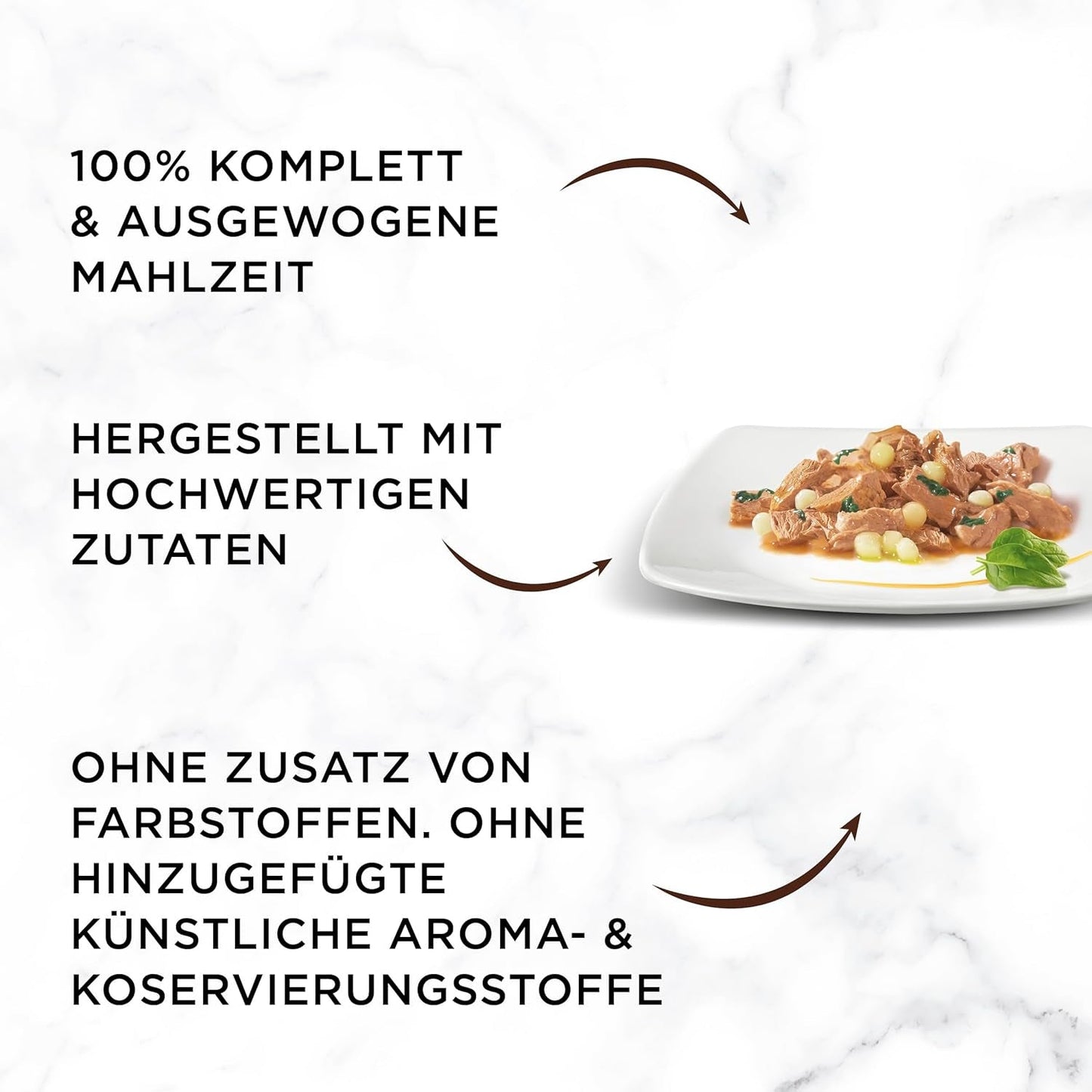 Gourmet A la Carte mokré krmivo pro kočky s kuřecím masem, špenátem a těstovinovými perličkami, balení 26 ks (26 x 85 g)