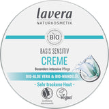 Lavera Basis Sensitiv, intenzivní péče pro suchou pokožku s Aloe Vera a mandlovým olejem, 150 ml Naty Shop Default Title