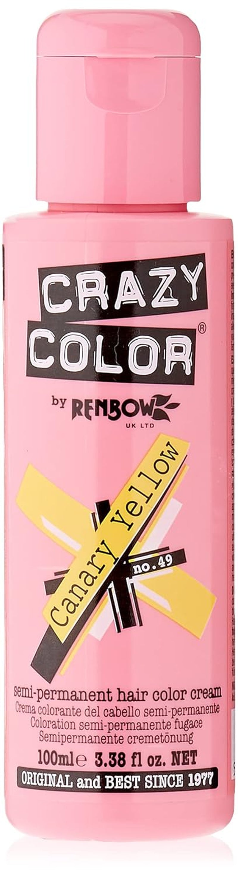 GO TOXIC UV semipermanentní krém na barvení vlasů, 100 ml (1 balení) Barva na vlasy Naty Shop 49 Kanárská žluť 100 Ml (1 balení)