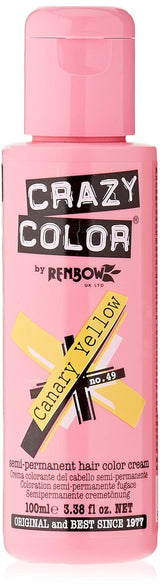 GO TOXIC UV semipermanentní krém na barvení vlasů, 100 ml (1 balení) Barva na vlasy Naty Shop 49 Kanárská žluť 100 Ml (1 balení)