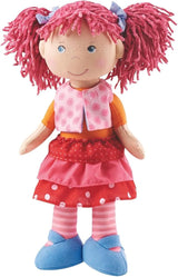 Panenka HABA Lily Lou - Měkká látková panenka od 18 měsíců - 30 cm s oblečením a vlásky - Ideální parťák na hraní pro malé děti - 1302842001