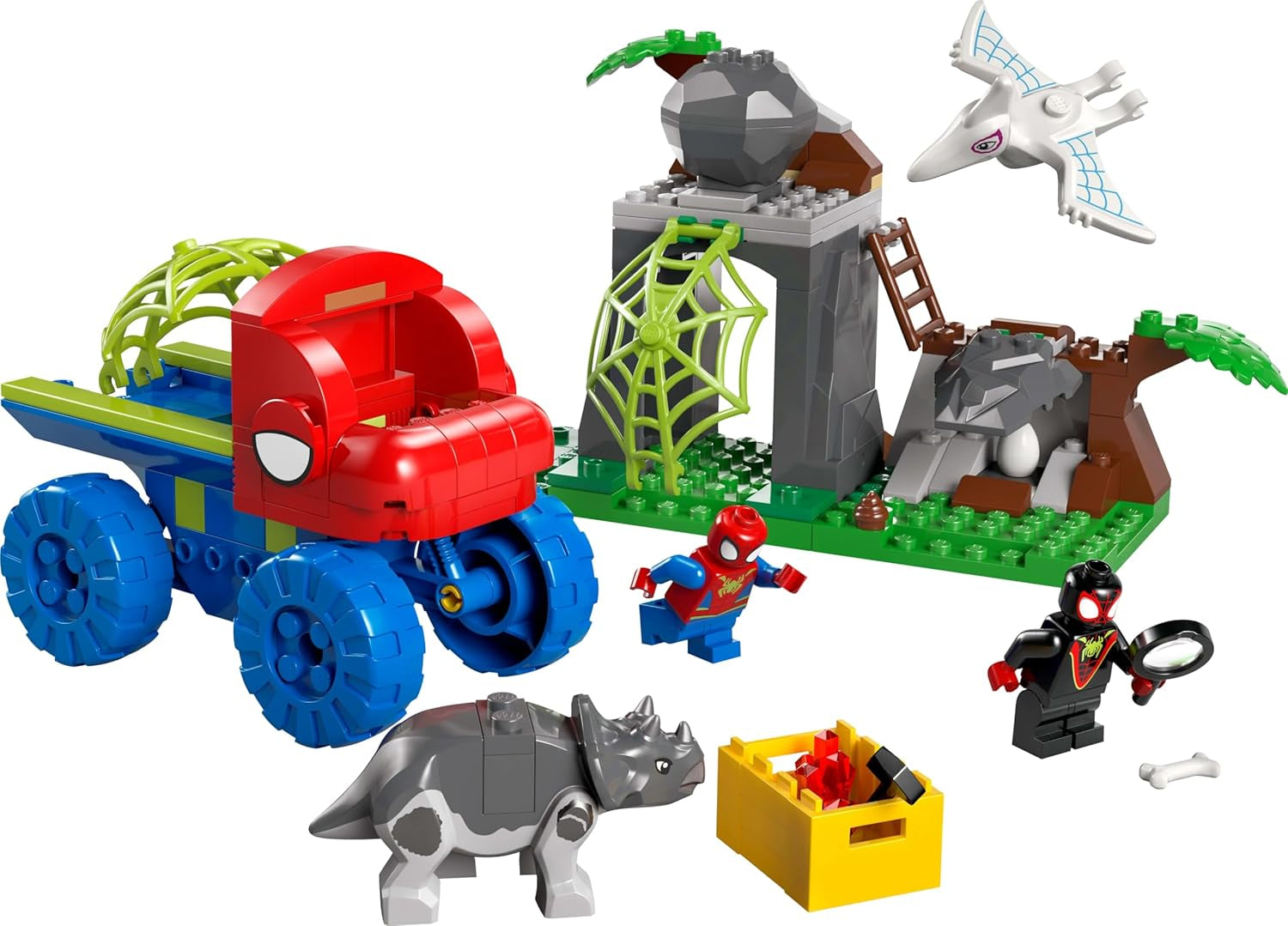 LEGO Marvel Spideyho tým na záchranné misi v Dino Truck Stavebnice autíčka pro superhrdiny Dobrodružná sada pro děti 4+ Spidey a jeho super přátelé 11199 stavebnic Besuche den LEGO-Store