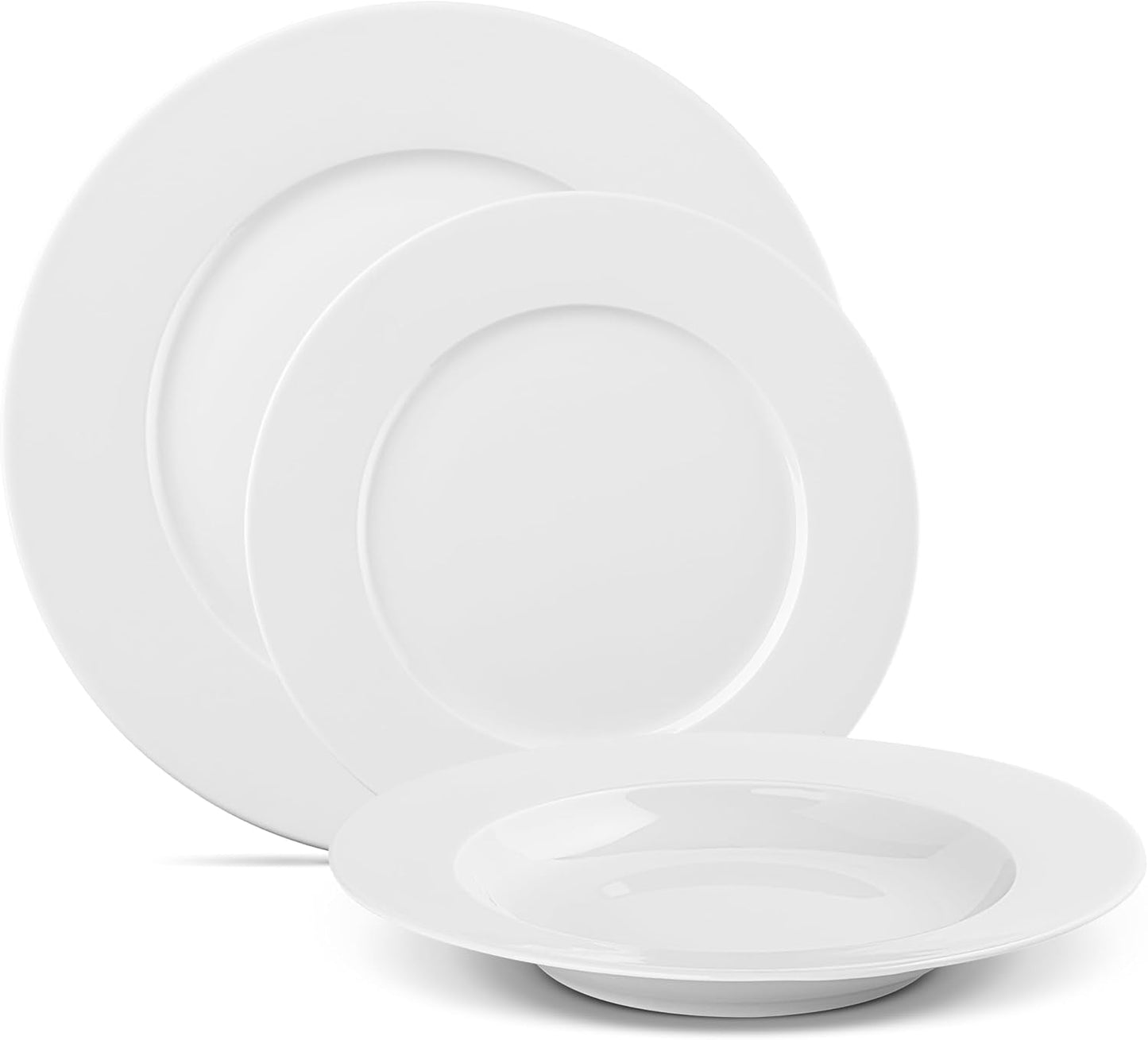 Sada nádobí Gerlach 1760 - 18 kusů - Obsluha na stůl pro 6 osob - Sada talířů - Moderní porcelán, bílá
