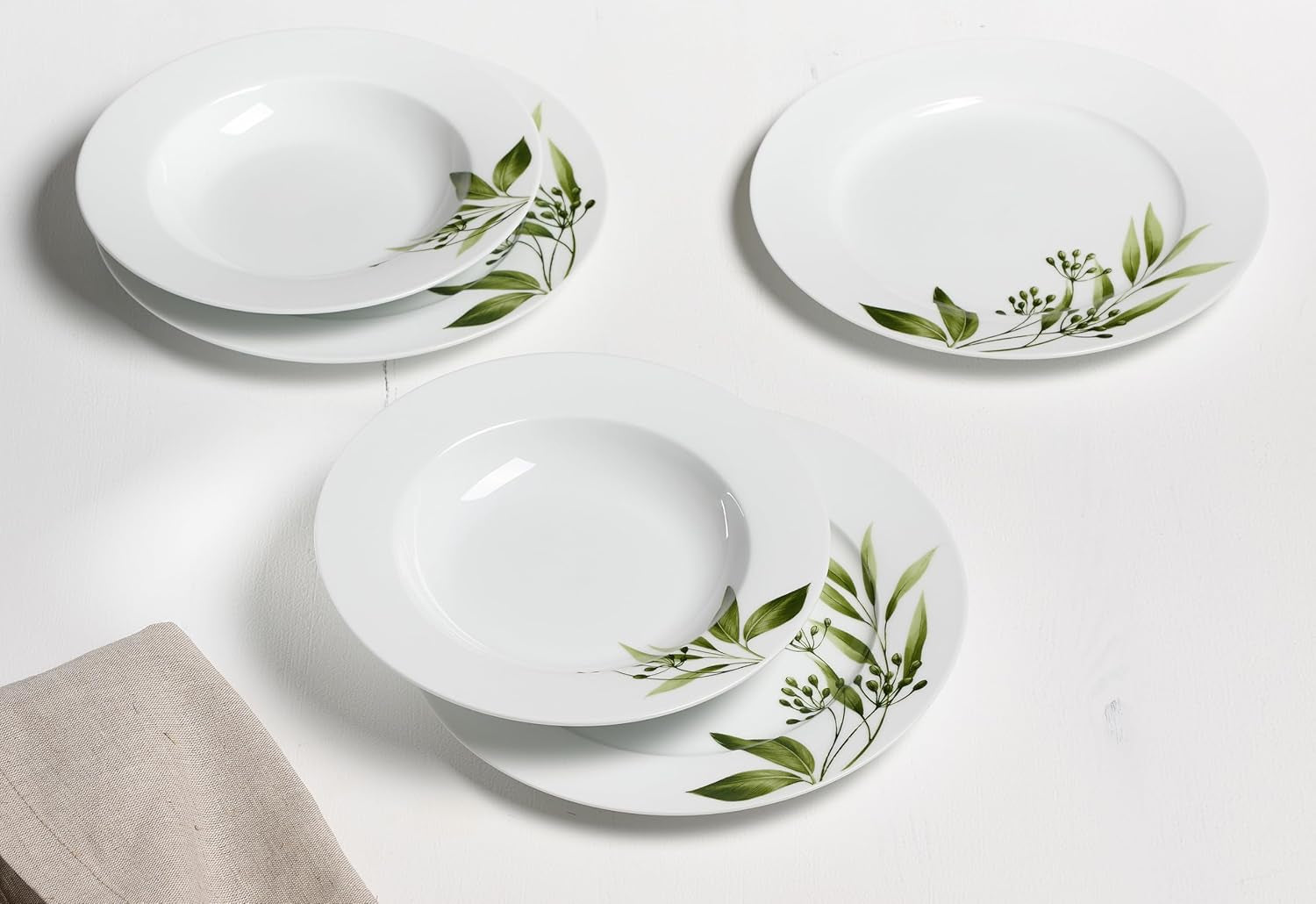 Jídelní servis Ritzenhoff & Breker Evora, 12 kusů, porcelán, bílá