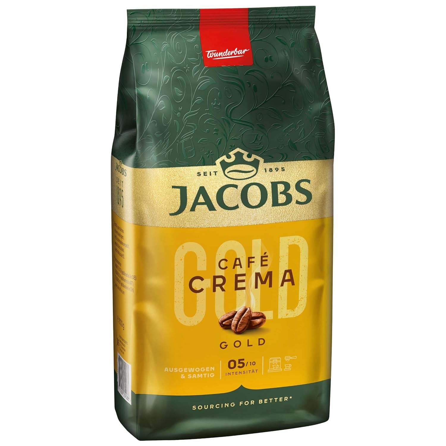 Jacobs Expert Roast Cafe Crema Gold, celá zrnková káva (4 x 1 kg)