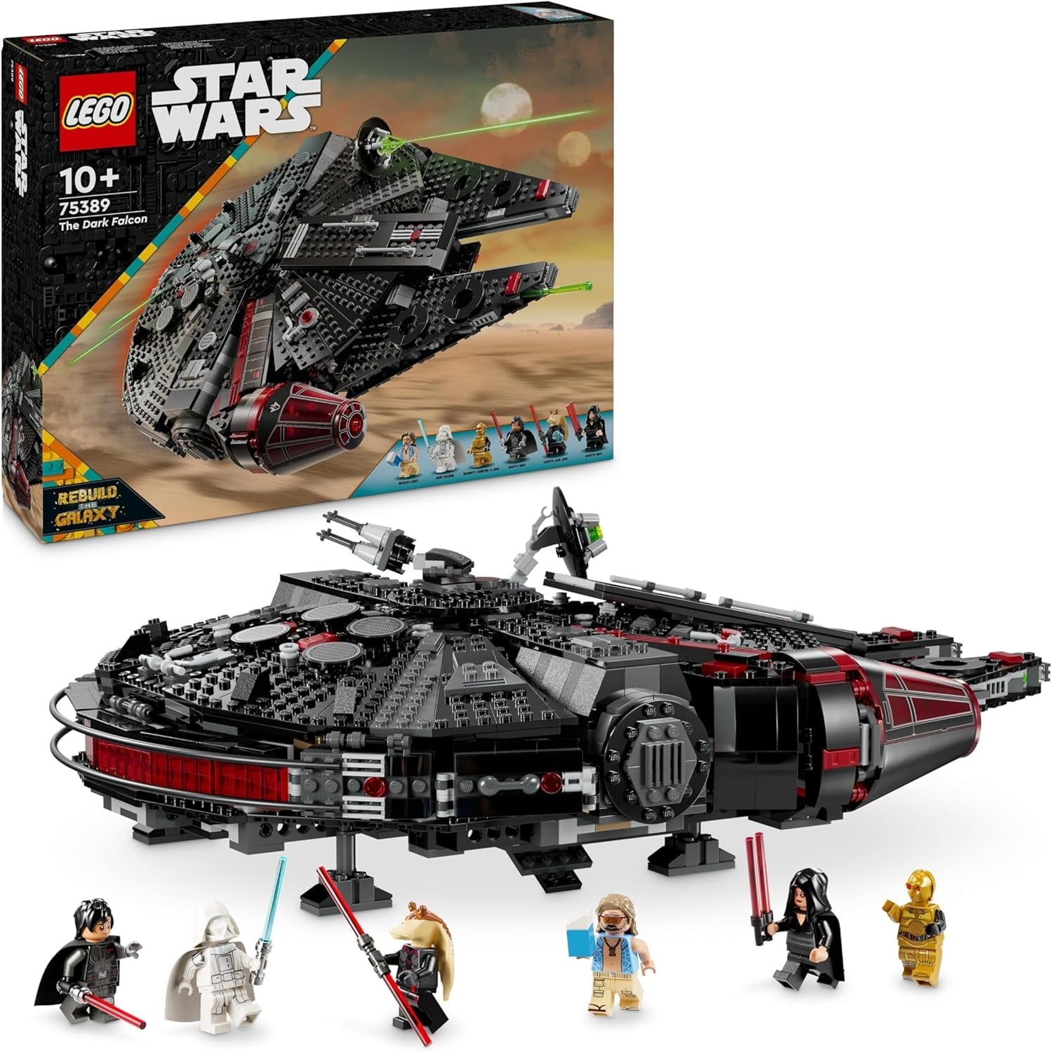 LEGO Star Wars Dark Millenium Falcon, Starship Set, Stavebnice pro děti, Narozeninový dárek pro chlapce, dívky a fanoušky, Dobrodružná hračka 75389 Stavebnice Besuche den LEGO-Store Výchozí název