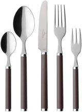 Příbor Villeroy And Boch Play Chocolate Brown, až pro 6 osob, 30 kusů, nerezová ocel, hnědá plastová rukojeť Kitchen Naty Shop
