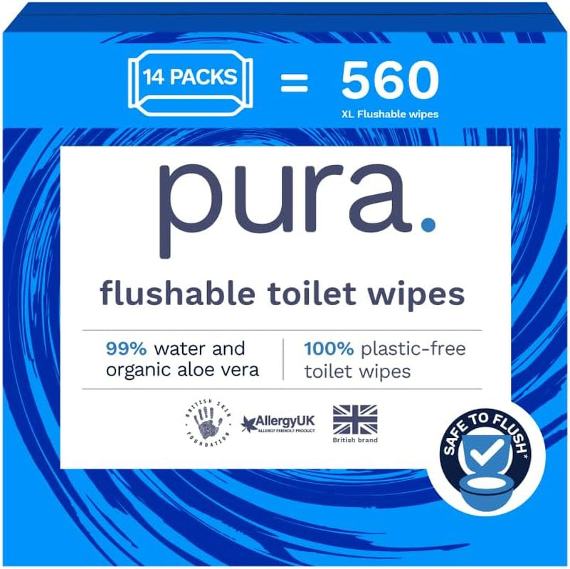 Ekologické jednorázové vlhčené ubrousky 560 ubrousků (14 x 40 ubrousků) Měsíční balení 100% bez plastů 99% vlhčené ubrousky citlivé na vodu Jemné k spláchnutí Certifikované biologicky odbouratelné veganské
