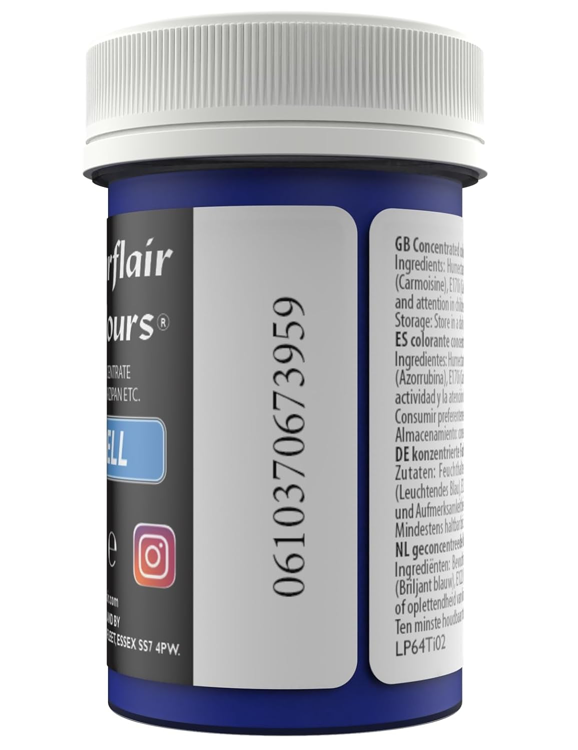 Sugarflair Pastelové potravinářské barvivo na těstoviny, modrá, potravinářské barvivo na těstoviny, fondán a marcipán, spektrální koncentrované barvy - 25 g