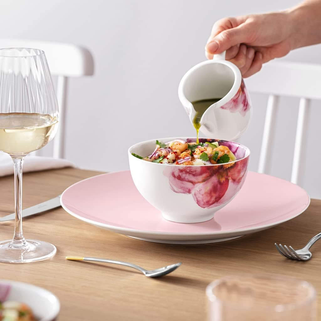Villeroy & Boch - Hrnek na mléko z růžové zahrady, 280 ml, prémiový porcelán, bílá/růžová