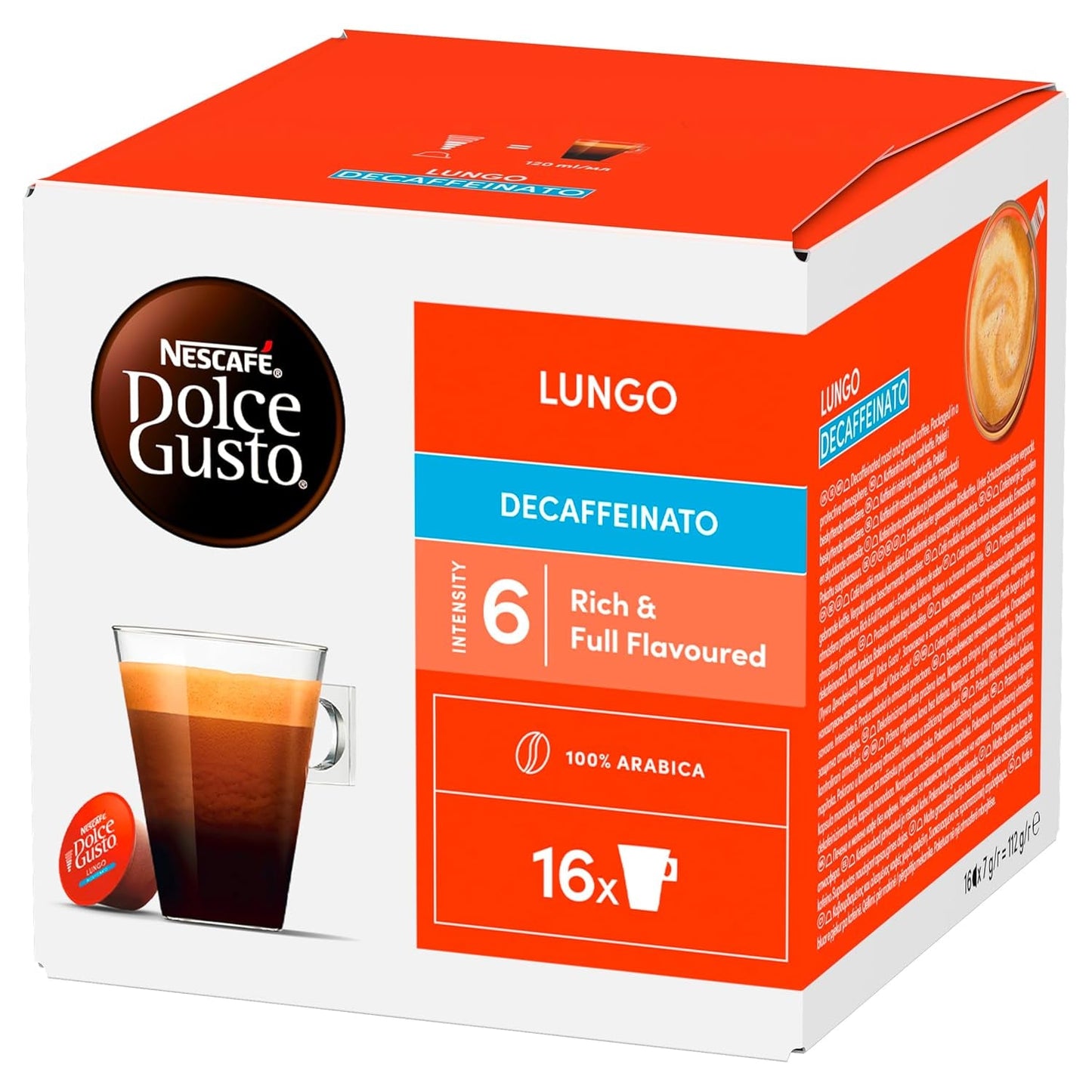NESCAFÉ DOLCE GUSTO Lungo Decaffeinato kávové kapsle 3er Pack (3 x 16 kapslí)