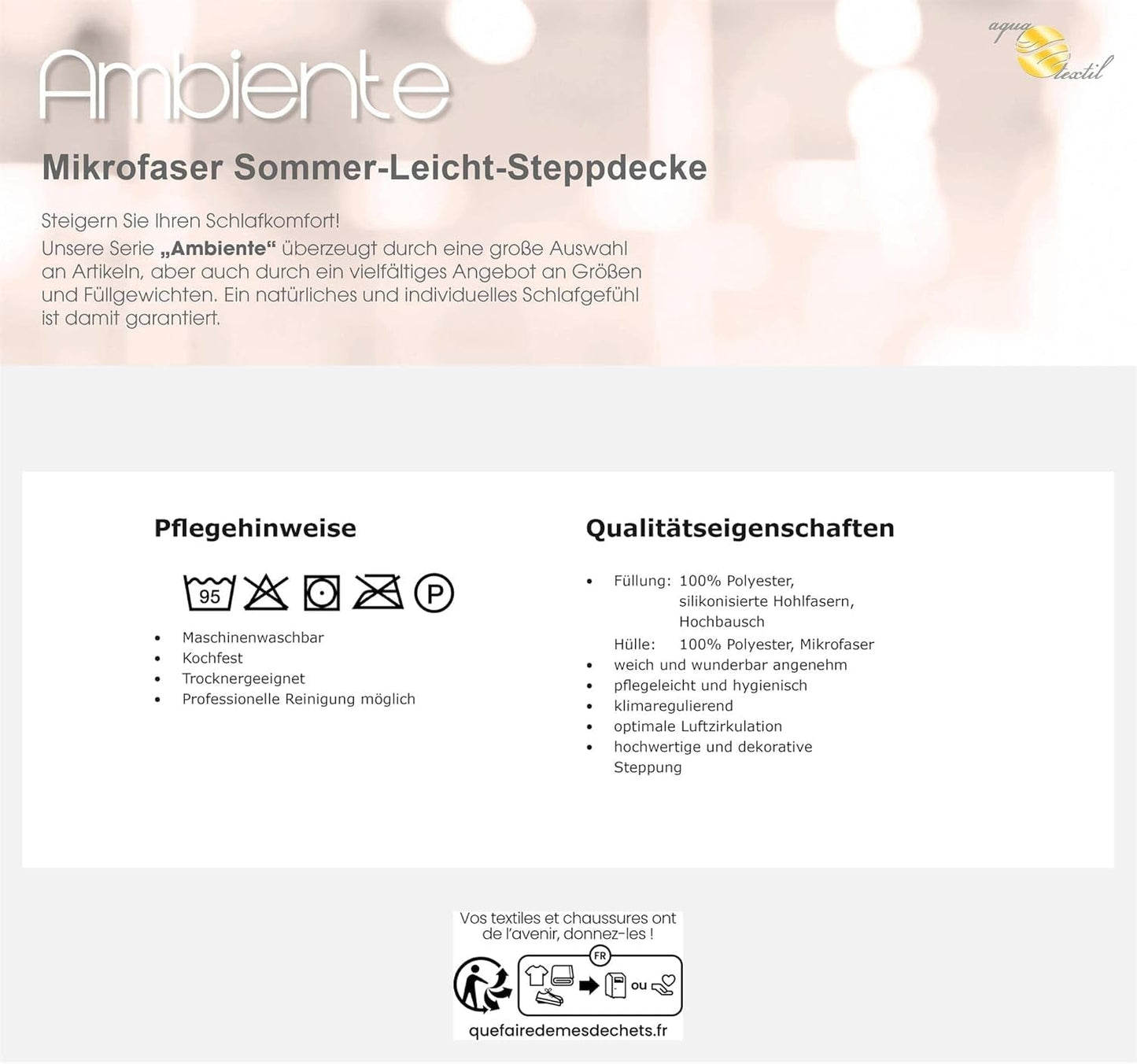 Ambiente letní lehká přikrývka 220 X 240 Cm Přikrývka z mikrovlákna prodyšná zimní léto Přikrývky a přikrývky Naty Shop