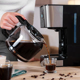 Espresso s filtrem Cecotec Coffee 66 Drop and Touch, výkon 950 W, 1,5 l, 12 šálků, dotykový displej, skleněná karafa, 24hodinový časovač, 6 spínačů, opakovaně použitelný síťový filtr