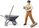 Bruder 62130 - Bworld sada figurek obecní dělník - figurka na hraní v měřítku 1:16, stavební vozidlo, stavební dělník, farma, muž Akční figurky Naty Shop