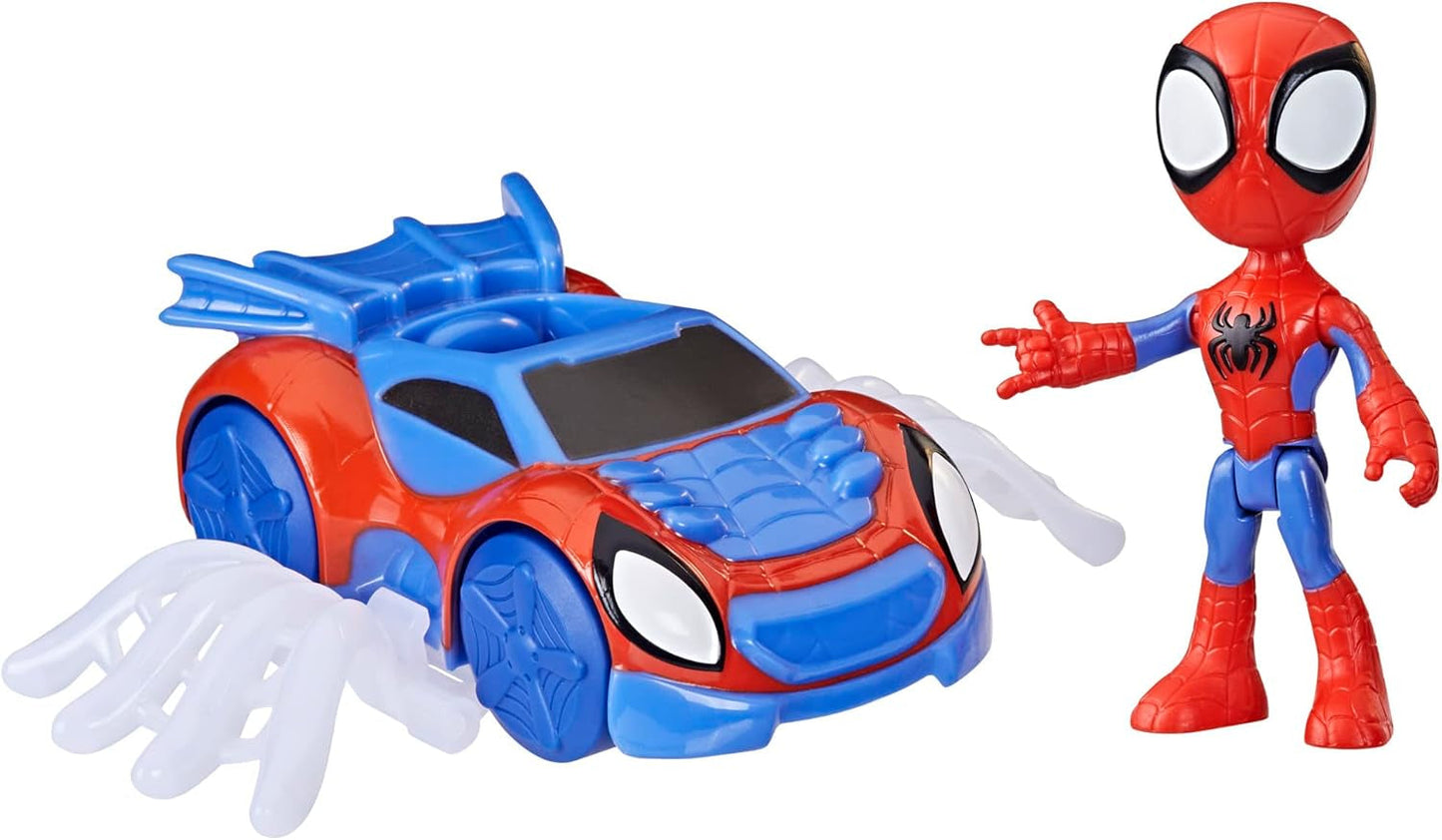 SPIDEY a JEHO ÚŽASNÍ PŘÁTELÉ Hračka na motorku Marvel Spidey pro chlapce a dívky od 3 let Akční figurky Naty Shop Spidey web speedster
