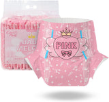 Plenky pro dospělé CutiePlusU, 10 balení, jednorázové plátěné plenky pro ženy a muže, maximální savost přes noc - I Love Summer (střední velikost 71-96 cm)