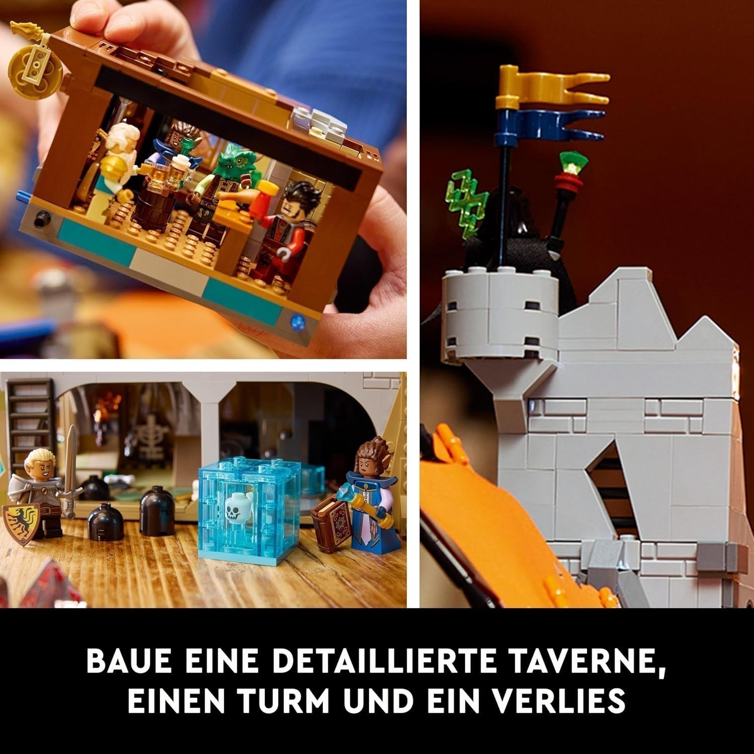 LEGO Ideas Dungeons & Dragons: Sága o Červeném drakovi, Stavebnice pro dospělé, Dungeons and Dragons Nápady na dárky pro fanoušky, Fantasy stavebnice, Kreativní činnost 21348 Stavebnice Besuche den LEGO-Store