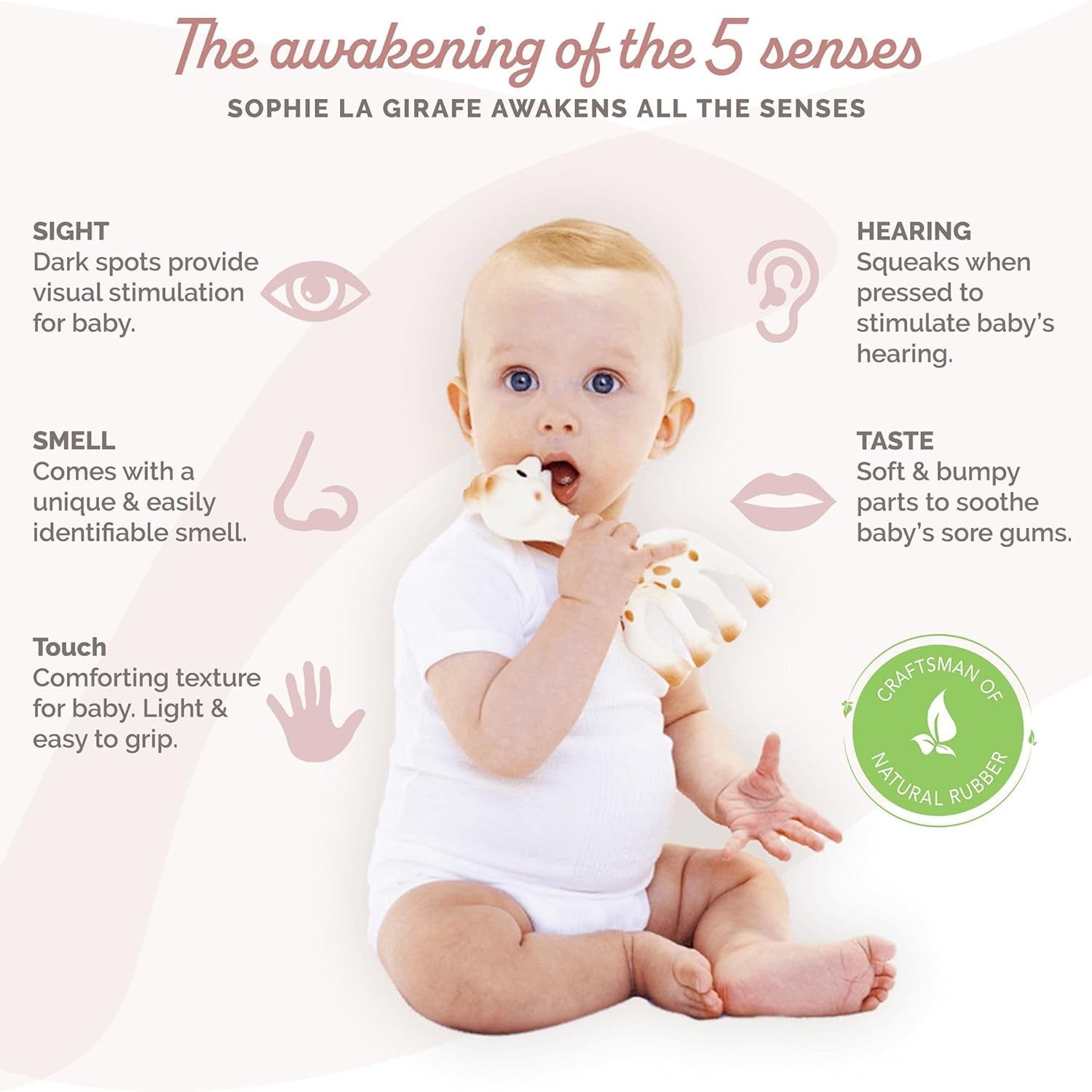 Žirafa Sophie – dárková krabička pro miminko + kousátko – 100% přírodní kaučuk – sada aktivit pro miminko – hračka pro rané učení