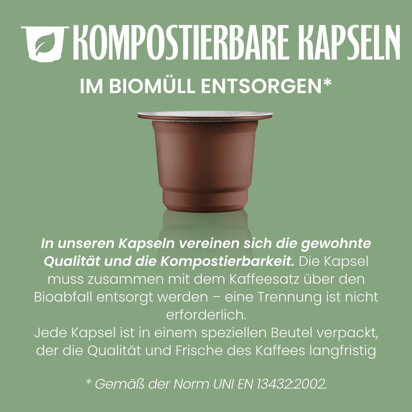 Caffè Vergnano 1882 - Èspresso Kompostierbare Kaffeekapseln, kompatibilní s Nespresso, Intenso (Intenso) - Packung Enthält 100 Kapseln