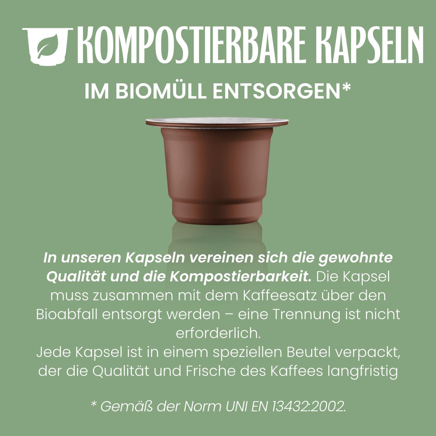 Caffè Vergnano 1882 - Èspresso kompostovatelné kaffeekapseln, kompatibilní s Nespresso, Cremoso (krémové) - Packung Enthält 100 Kapseln